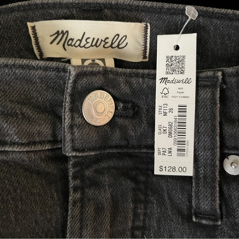 Madewell | NWT The Perfect Vintage Straight Jean Size 26 in Black - Picture 7 of 8